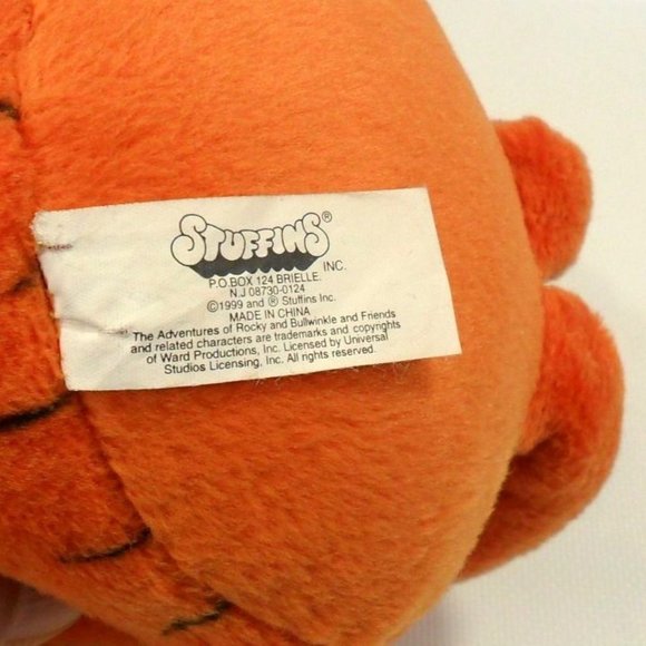 Y2K STUFFINS 9" Rocky and Bullwinkle 9" BULLWINKLE J. MOOSE Plush Wossamotta U. - Picture 3 of 8